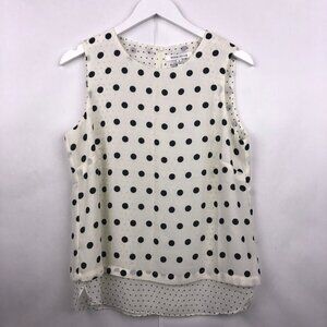 Rose + Olive Polka Dot Tank Top Blouse Size Medium
